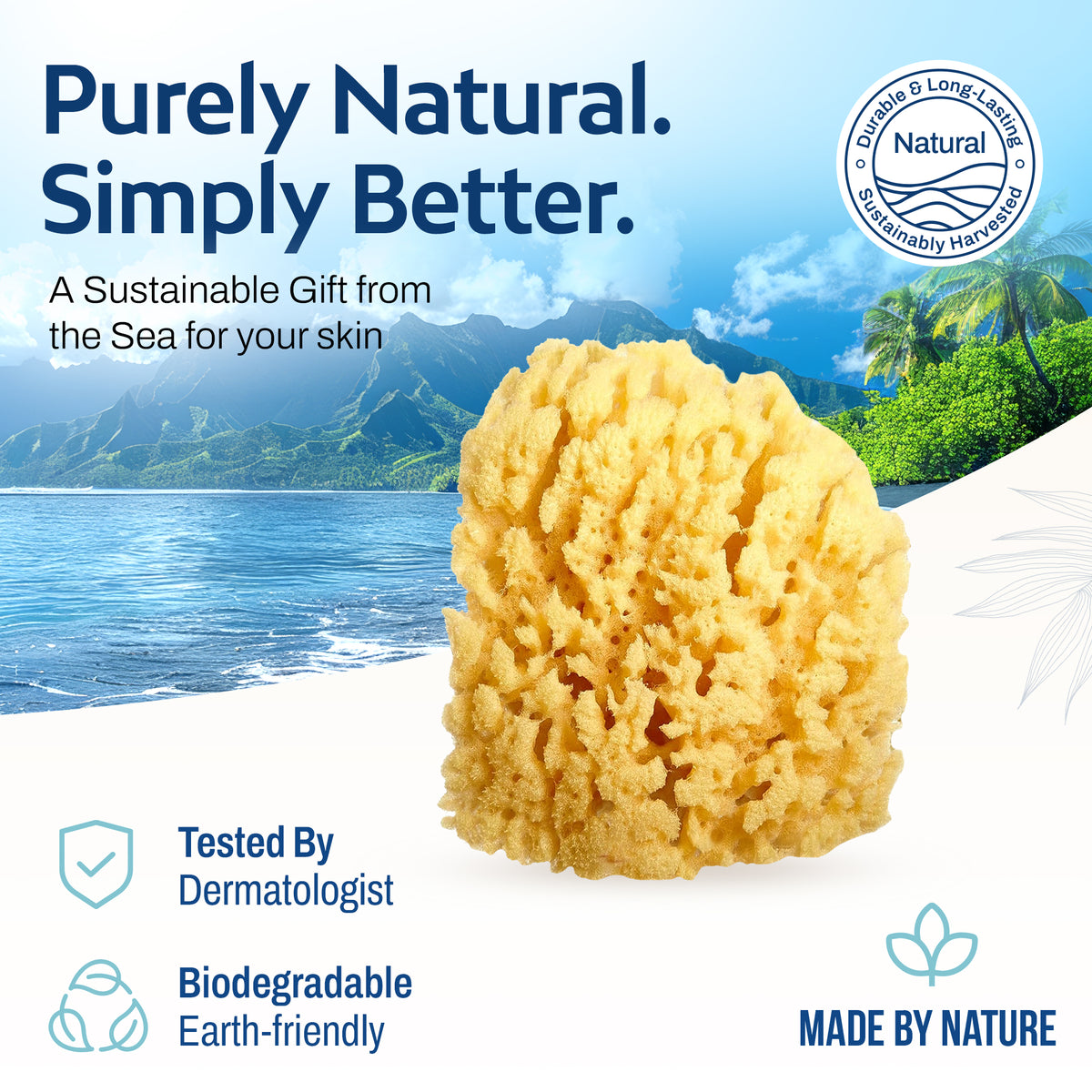 HartFelt natural yellow sea sponge