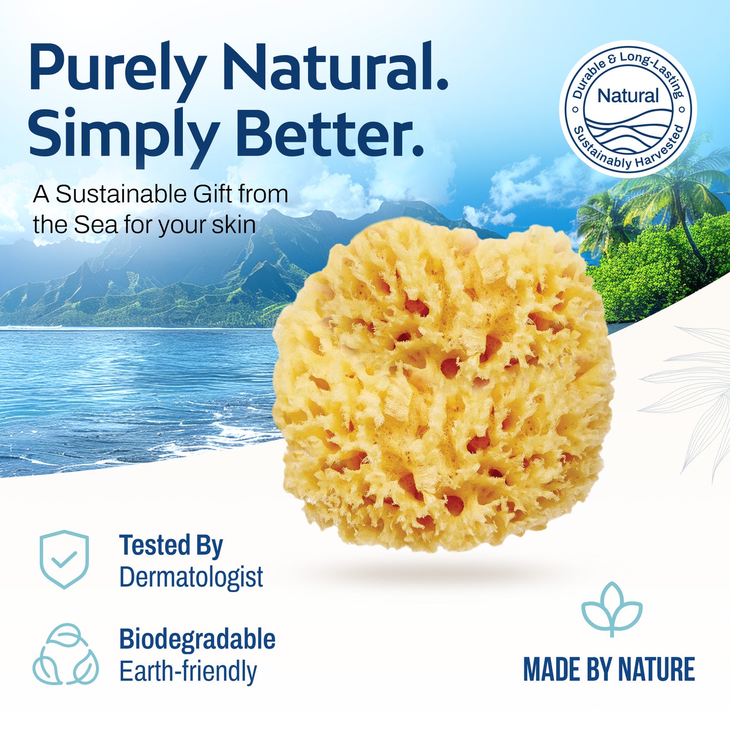 HartFelt Wool Sea Sponge 4 Inch