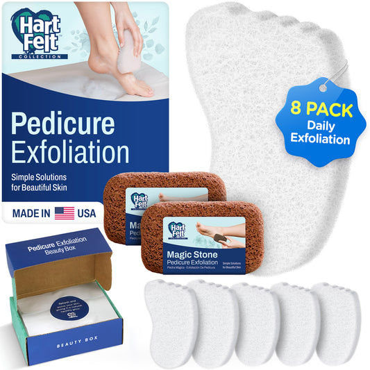 HartFelt Pedicure Exfoliation Beauty Box - 8 Count