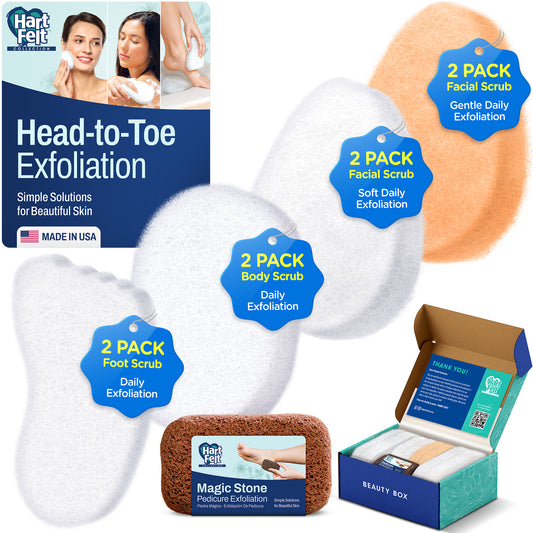 HartFelt Head-To-Toe Exfoliation Beauty Box - 9 Count