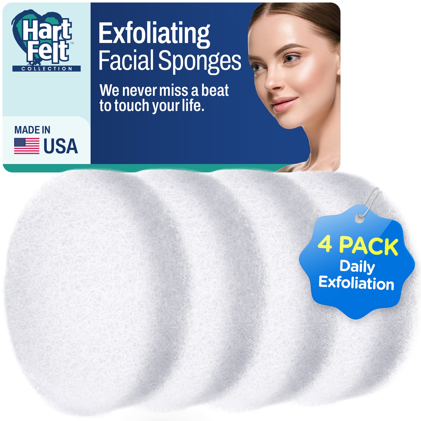 Round Facial Sponge for Daily Cleansing