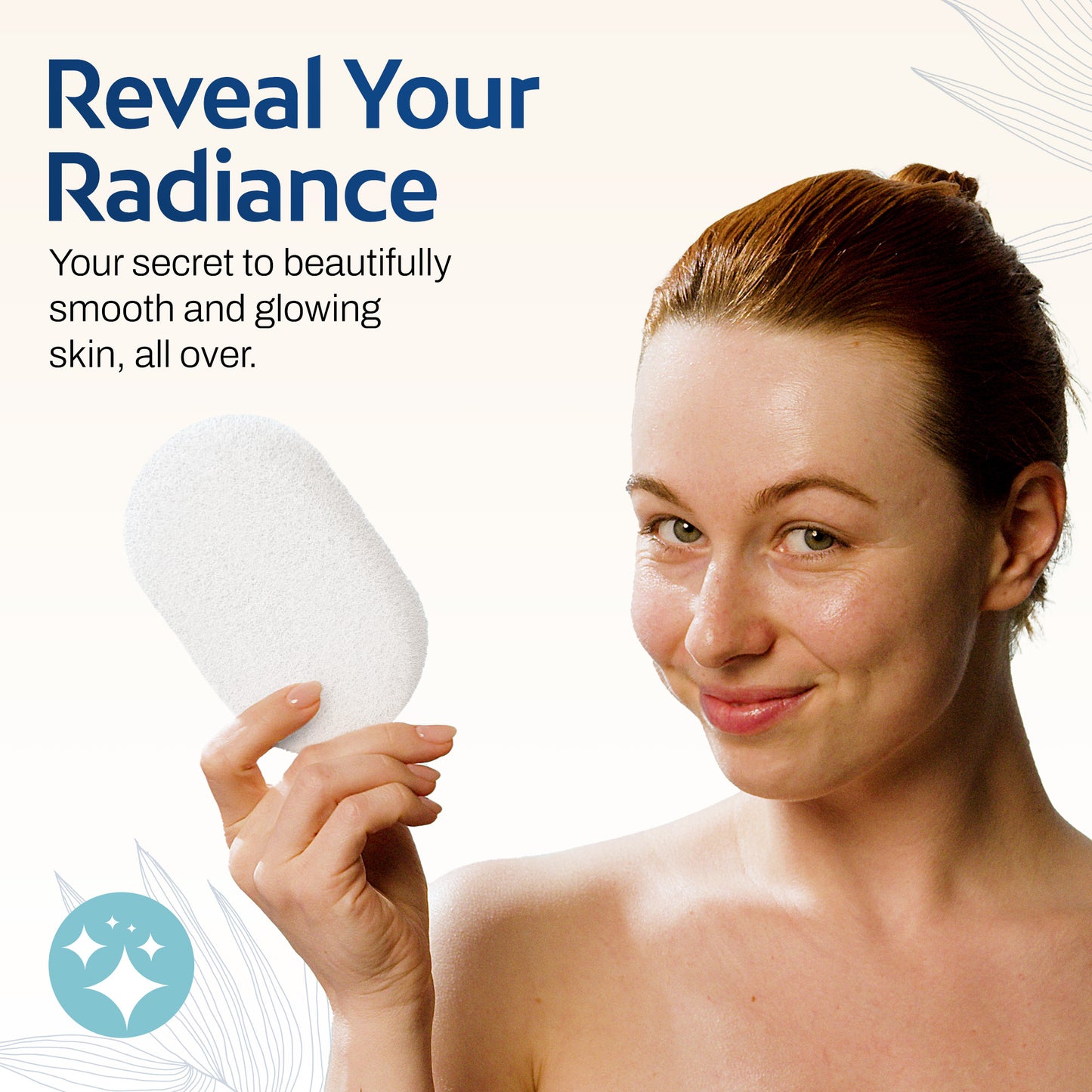 Reveal your radiance with the HartFelt Body Scrub - your secret to beautifully smooth and glowing skin, all over - product and model in the picture