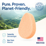 HartFelt peach teardrop gentle facial sponge