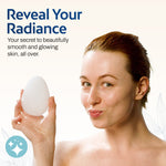 HartFelt white teardrop facial exfoliating sponge