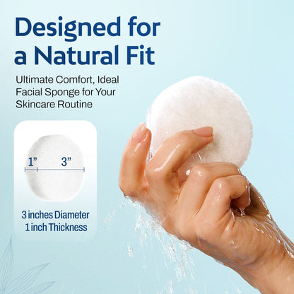 Round Facial Sponge for Daily Cleansing