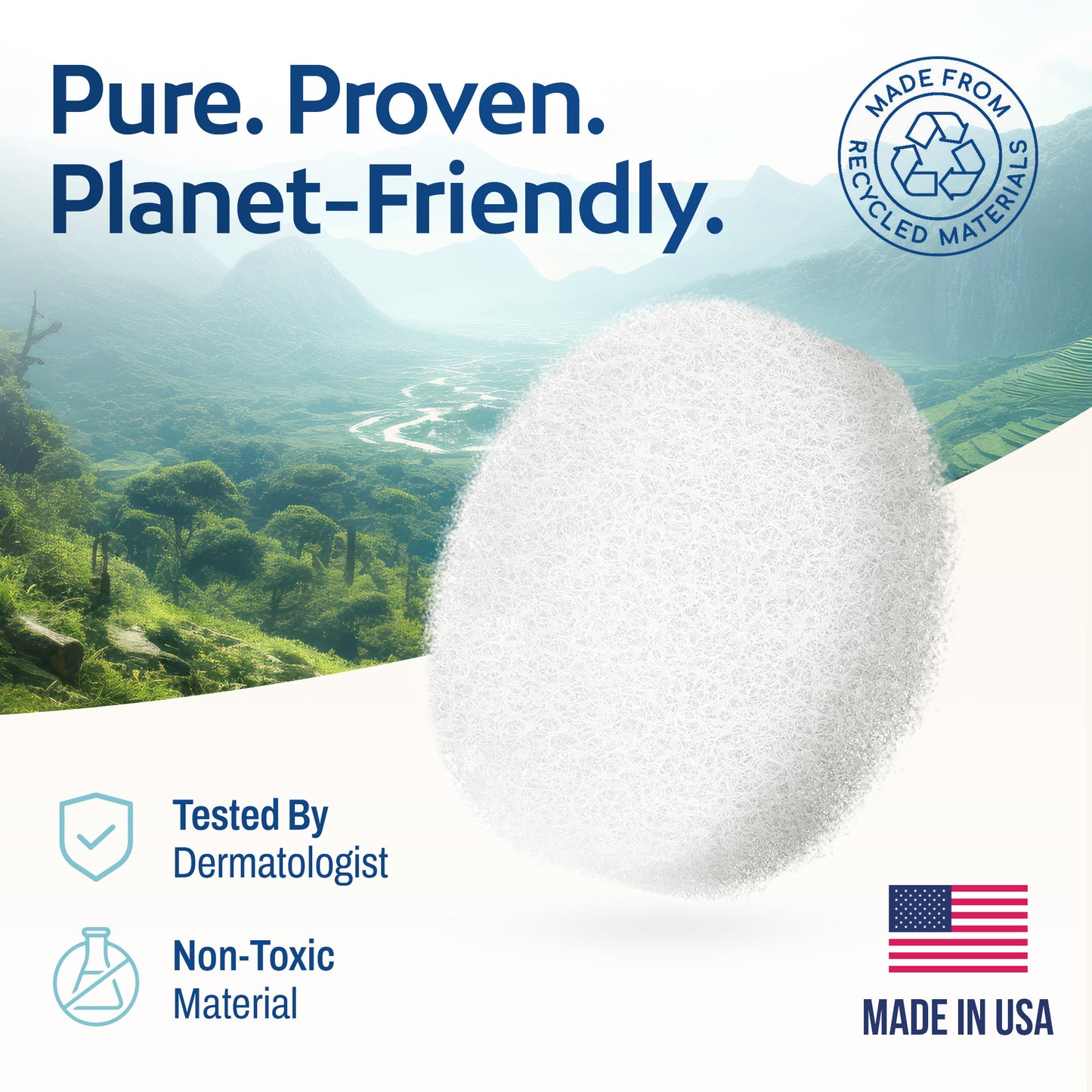 Round Facial Sponge for Daily Cleansing